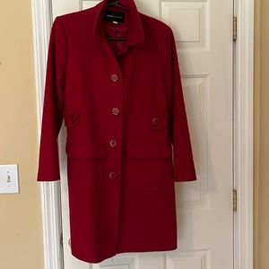 Red wool coat